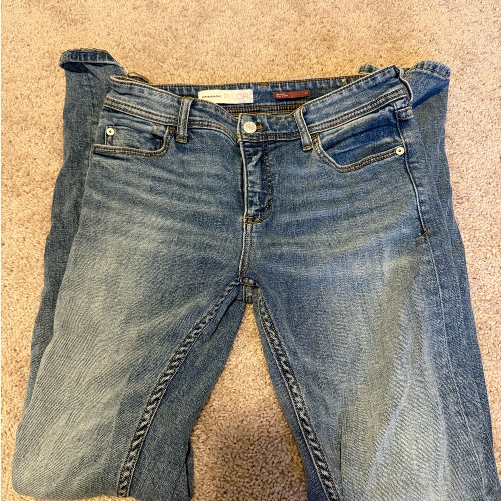 Anthropologie Classic Blue Straight Leg Jeans